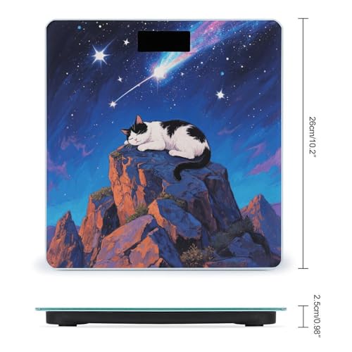 Báscula digital de baño Sleep Cat con pantalla LCD miniatura 2