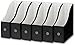 Simple Houseware 6-Pack Magazine File Holder Box, Foldable Cardboard Organizer, Black