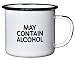 MAY CONTAIN ALCOHOL | Enamel"Coffee" Mug | Sarcastic Gift for Vodka, Gin, Bourbon, Wine and Beer Lovers | Great Office or Camping Cup for Dads, Moms, Campers, Tailgaters, Drinkers, and Travelers