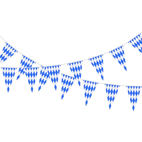 NEBURORA 33 Feet Oktoberfest Flag Banner 1 Pack Bavarian Pennant