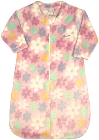Saco de Dormir Bebe Pijama Cobertor Soft Estampado Grosso Ziper Rosa