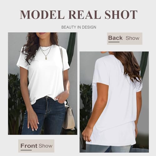 Women's Loose Fit T-Shirts - Short Sleeve Casual Summer Tops for Yoga & Workout3