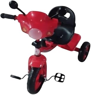 دراجة ثلاثية العجلات بإضاءة ليد للأطفال من 2-5 سنوات، 528، 95 × 40 × 20 سم من لامور (أحمر)