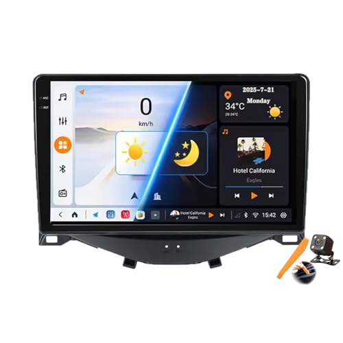 Écran tactile 9'' Android 15 pour Peugeot 108 et C1 avec navigation GPS
