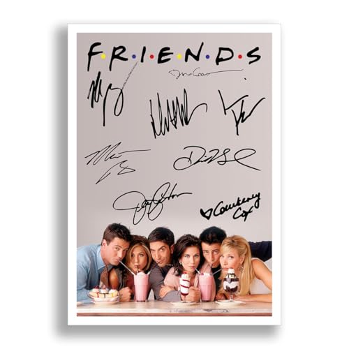 FRIENDS Cast Signed Autograph A4 Poster Photo TV Show Series Season Framed Memorabilia Gift Jennifer Aniston Courteney Cox Matthew Perry (A3 POSTER ONLY)