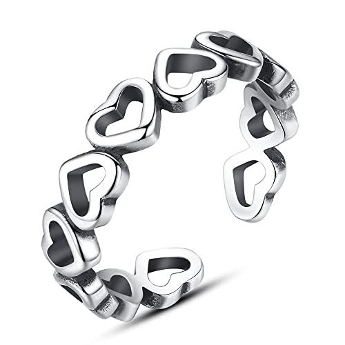 Bague vintage S925 pour femme avec motif ajouré rétro et style élégant