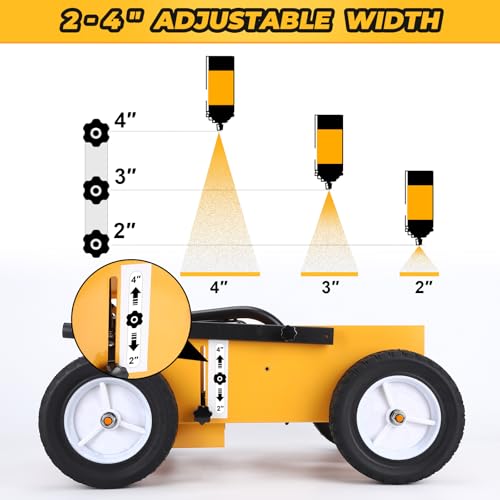 2395000 High-Performance Striping Line Marking Machine, Parking Lot Striping Machine, Compatible with Professional Inverted Striping Spray Paint, 9.8" x 13" x 28.3", Yellow