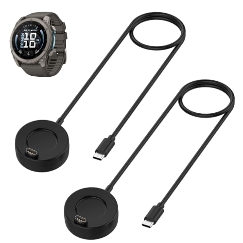 For Garmin CIRQA/Fenix 9/9 Pro/8/8 Pro �ی^�[�d�h�b�N USB-C �P�[�u���t�� �u���b�N 2�� | USB-A/USB-C�P�[�u���A�ی^�h�b�N�A���X�^���h����I�ׂ�[�d�A�N�Z�T���[�B���L��Garmin�@��ɑΉ����A