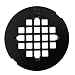 Westbrass 4-1/4" OD Casper Brass Snap-In Shower Strainer Grid, Matte Black, D319-62