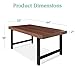 Best Choice Products 44in Modern Coffee Table Butcher Block Top Large Accent Table, Rectangular Wood Industrial Rustic Coffee Table for Living Room w/ 2in Metal Legs, 3in Tabletop - Brown