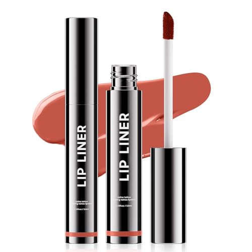Image of Lip Stain Peel Off Lip Liner - Long Lasting Comfortable Vivid Color Peel Lip Stain Smudge Proof Finish, Create A Charming Vibrant Lip Color Makeup For All Skin Types with All-Day (#03 Rose)