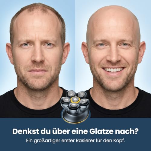 Glatzen Rasierer Herren, MAXGROOM Kopfrasierer Glatze Wasserdicht Akku 800 – Ansicht 2