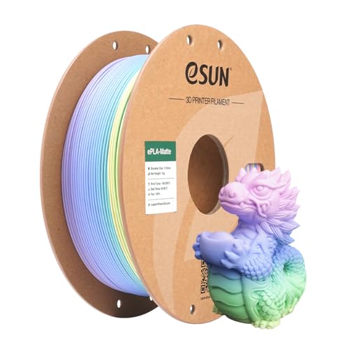 eSUN Matte Rainbow PLA Filament 1.75mm Matte Multicolored 3D Drucker Filament PLA 1KG Spule (2.2 LBS) Gradient Changing Filament für 3D Drucker Makrone