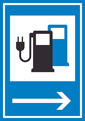 HB-Druck Stromtankstelle 365-65 Pfeil rechts Symbol A2 (420x594mm) Schild