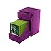 GameGenic Deck Box – Watchtower XL Purple 100CT – Durable and Sturdy TCG, OCG, CCG Card Storage – Compatible with Pokemon, Yugioh, Commander, and MTG Magic: The Gathering Cards