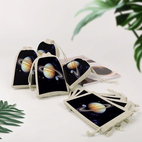 Pochettes cordon coton lin Planet Jupiter pour ne plus perdre vos petits objets - 5