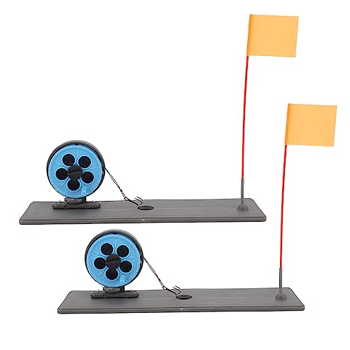 Pwshymi Portable Ice Fishing Flag Marker Rod Stable Automatic Floatable Tip Up for Winter,ABS Nylon Stainless Steel for Outdoor Fishing, Pwshymih9qm6ubokz