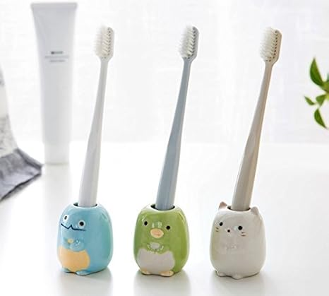 Amazon Rmcxly 陶器 歯ブラシスタンド 歯ブラシ立て トゥースブラシスタンド かわいい4色組 歯ブラシスタンド ホーム キッチン オンライン通販