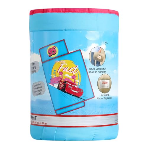 Image of Super Soft Plush Toddler Quilted Nap Mat with Built in Blanket and Pillow