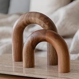 Wood Arch Bookshelf Decor...