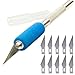 Premium USA-Made #1 Hobby Knife + 10 Blades + Comfort Grip Included With Safety Cap & Rust-Free Aluminum Handle! Great Craft Knives for Scrapbooking/Model Making & Gifts for Hobbyists!