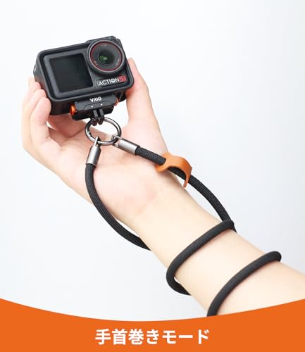 VRIG カメラストラップ gopro用 ストラップ 速写ストラップ DJI Osmo Pocket 3/Action 5 Pro/4/3、Insta360 X5 X4 X3 ace pro2 /GO 3S/GO 3、Goproシリーズなど対応 長さ90cm カメラストラップ 首掛け AC-54