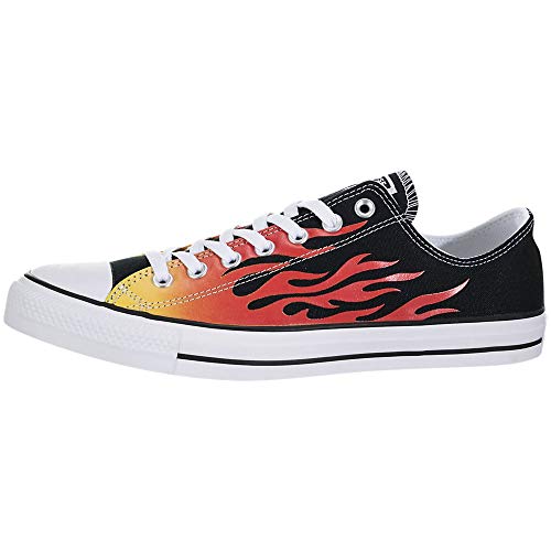 Converse Chuck Taylor All Star Low Flames shoe, Black/Enamel Red
