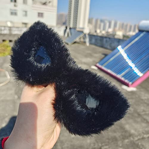 Trendy Cat Eye christmas Sunglasses Women Punk Soft Fur Velvet Sun Glasses Ladies UV400 Shades Handmade Halloween Eyewear3