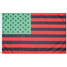 AZ FLAG - United States Afro American Flag - 2x3 Ft - 100D Polyester Us Afro-American Banner with Two Metal Grommets - Fade Resistant - Vivid Colors - 2 x 3 Feet - 90x60 Cm