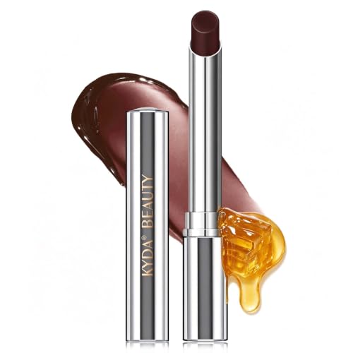 KYDA Honey Lipstick Tint Hydrating Sheer Formula Lipstick Natural Glossy Finish Lasting Moisturizing Lip Care Balm for Dry Lips Black Candy