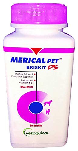 Vetoquinol MERICAL PET BRISKIT DS Calcium and Phosphorus Supplement for Dogs