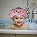 Baby Shower Cap, Baby Shower Cap Shield, Shower Cap for Kids, Visor Hat for Eye and Ear Protection for 0-9 Years Old Children, Cute Sea Lion shape Makes the Baby Bath More Fun (Pink)
