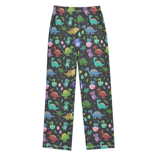 ZZXXB Dinosaur and Eggs Boys Long Pants Soft Trousers Elastic Waist Kids Lounge Bottoms with Pockets S-XL
