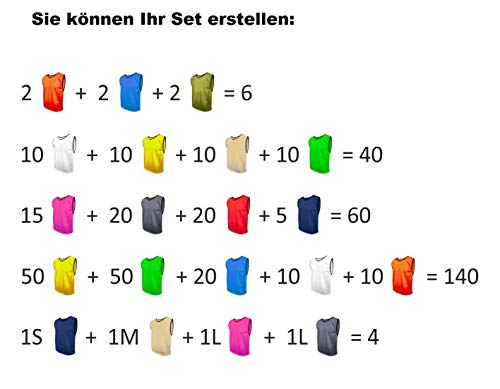 SPORTSBIBS Fußball Leibchen für Kinder und Erwachsene, Markierungshemd/Trainingsleibchen, ohne Logo, Team-Spiel Bibs, Kennzeichnungshemd Herren Damen Senioren Junioren, 8 Farben