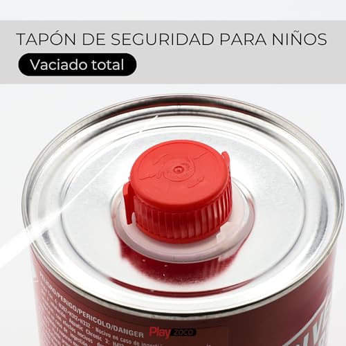 Miniatura 6 de Playzoco Disolvente Universal, Diluente Universal, Diluyente En Pinturas Y Barnices Base Disolvente, Disolventes De Limpieza Para Pintura, Tapón De Seguridad, Capacidad 500 Ml