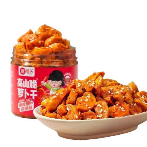 Chinese Radish Dried Snack, Spicy & Savory Preserved Radish, Crunchy Pickled Vegetable Side Dish for Rice/Noodles, Natural Ingredients, No Artificial Preservatives