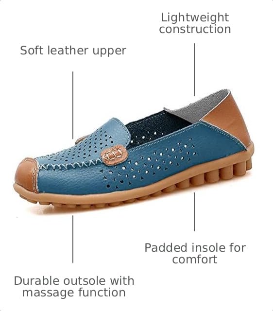 Image of VenusCelia Women's Floral Comfort Walking Flat Loafer