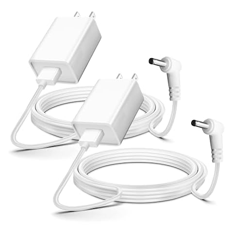 YCWZZH 13.2ft 2-Pack Indoor/Outdoor Camera Power Adapter Plug Charger for Ring Stick Up Cam/Plug-in 3rd Gen/2nd Gen & Ring Pan Tilt Stick Up Camera Power Cord Charging Cord Cable Cover