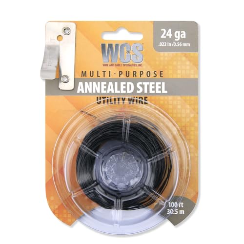 WCS Dark Annealed Steel Utility Wire 24G 100ft