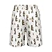 UWSG Bear Men's Pajama Shorts Sleep Drawstring Short Pajama Pant Lounge Wear PJ Bottoms with Pockets