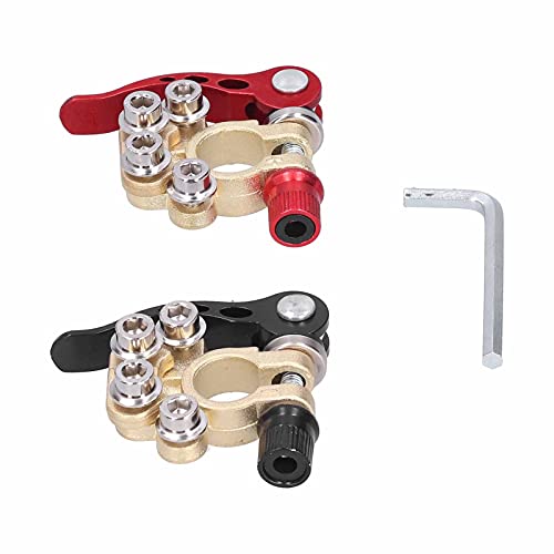 KIMISS Paire de Pinces de Borne de Batterie à Déconnexion Rapide sans Outil pour Bateaux 12 V 6 V 24, Voitures de Course – Installation Facile avec Protection contre la Mise Hors Tension