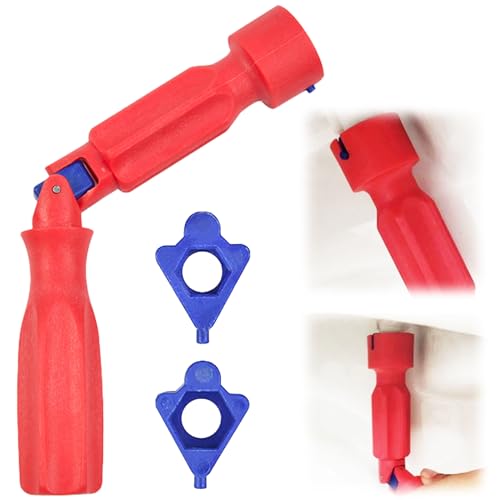 Wvu & Wvo Toilet Seat Spanner Plumbing Tools,Toilet Seat Tightening Tool, Universal Toilet Seat Fitting Tool for Removal, Toilet Seat Repair Wrench for Removal Installation and Repair 10/13/17mm