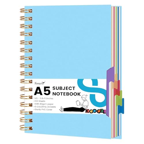 Carnet de projet A5 à intercalaires Koogel pour organiser vos cours et réunions de bureau