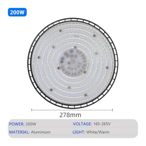 Foco LED de 200W para techos altos que elimina fatiga visual en almacén 2