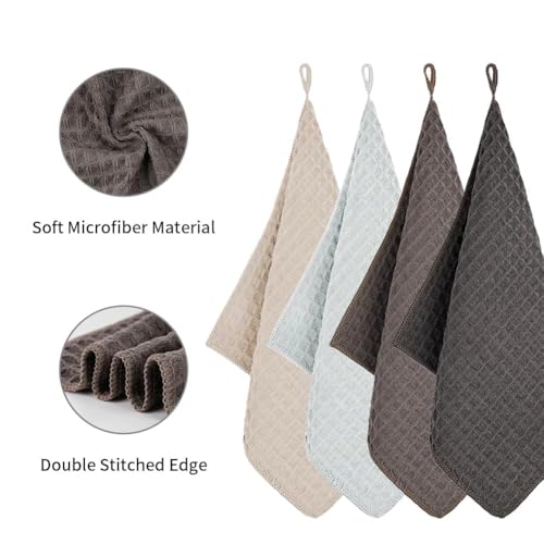 Image of watchget Barista Microfiber Cloths 4 Pack (12 inchx12 inch) | Professional Cleaning Towels for Espresso Machines, Steam Wands & Countertops Essential Coffee Bar Accessories