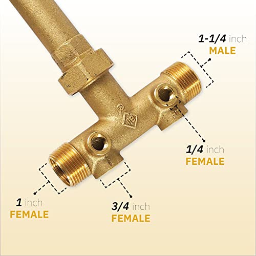 Plumb eeze Pressure Tank Installation Kit with 1" Brass Union tank tee to fit most pressure tanks with diameters up to 16" - Thumbnail 2