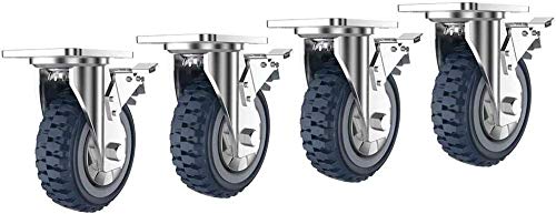 Roulettes en caoutchouc robustes pour stopper les vibrations des chariots