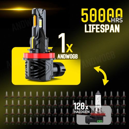 Luces compatibles para Nissan Sentra H11 Haz Alto y Bajo Paquete 4 miniatura 4