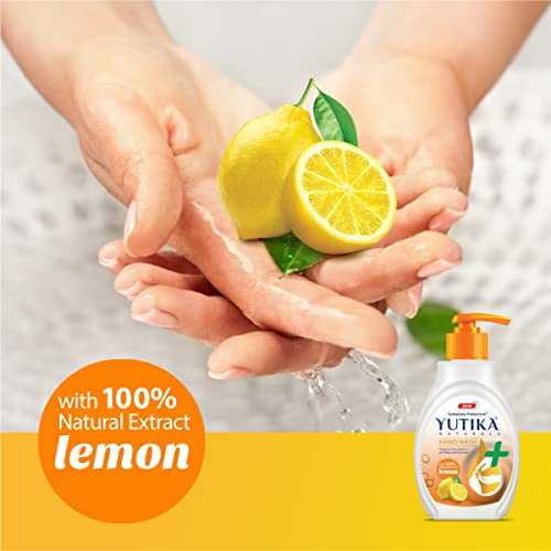 Image of Yuthika Hand Wash | Liquid Hand Wash with 100% Natural Lemon Extract | pH-Balanced Formula for Germ Protection | 500ml (Pack of 1)