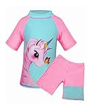 mädchen tankini 158 Rashguard mit Ärmeln schützt die Haut Ihres Mädchens vor der Sonne.